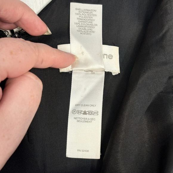 Liz Claiborne Tiered Dress Black 12 Lace MIDI - Picture 5 of 7